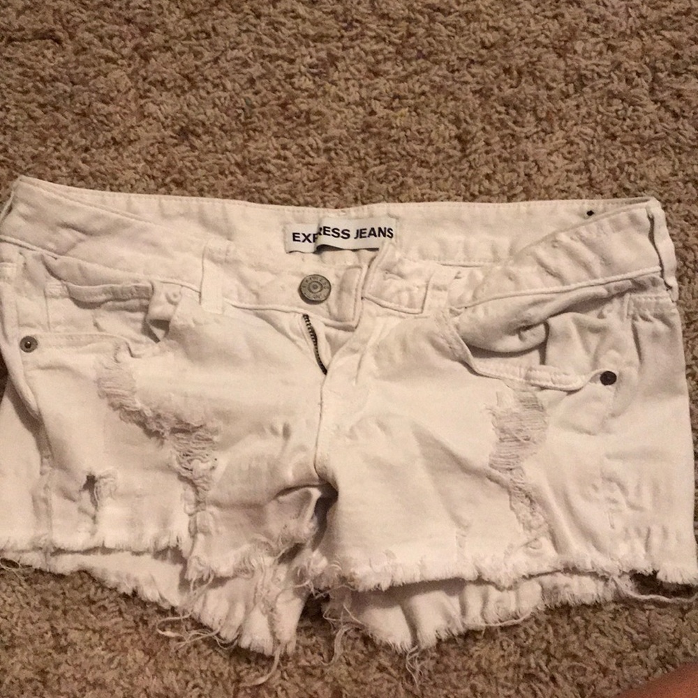 Express  Jean Shorts Size 4 white